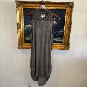 Public School NY Gray Sleeveless Hi Low Hem Casual Midi Dress Size Large